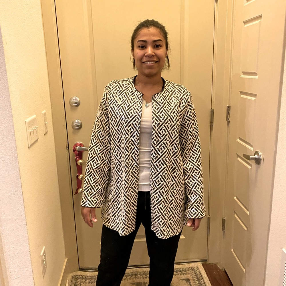 Emmelle Black And White Sequined Jacket - image 2